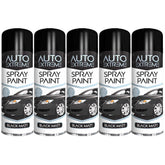 5X Auto Extreme Black Matt Spray Paint 250ml Spray Paint
